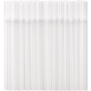 [Individually Wrapped] 100 Pcs Clear Flexible Plastic Straws, Disposable Bendy Straws, 8.26" Long and 0.23'' Diameter, BPA-Free