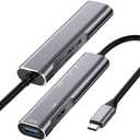 USB C to HDMI Adapter for Samsung DeX,DeX Station for Galaxy S25/S24/S23/S22/Note20/10/Tab S9/S8/S7,DeX hub with HDMI 4K,USB3.0,PD 60W,SD/TF Card Slot,Steam Deck,Nintendo Switch