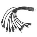 10 in 1 USB Multi USB Cables 20CM/7.87in for Mobile Phones, Speakers, Headphones & Older Mobile Phones