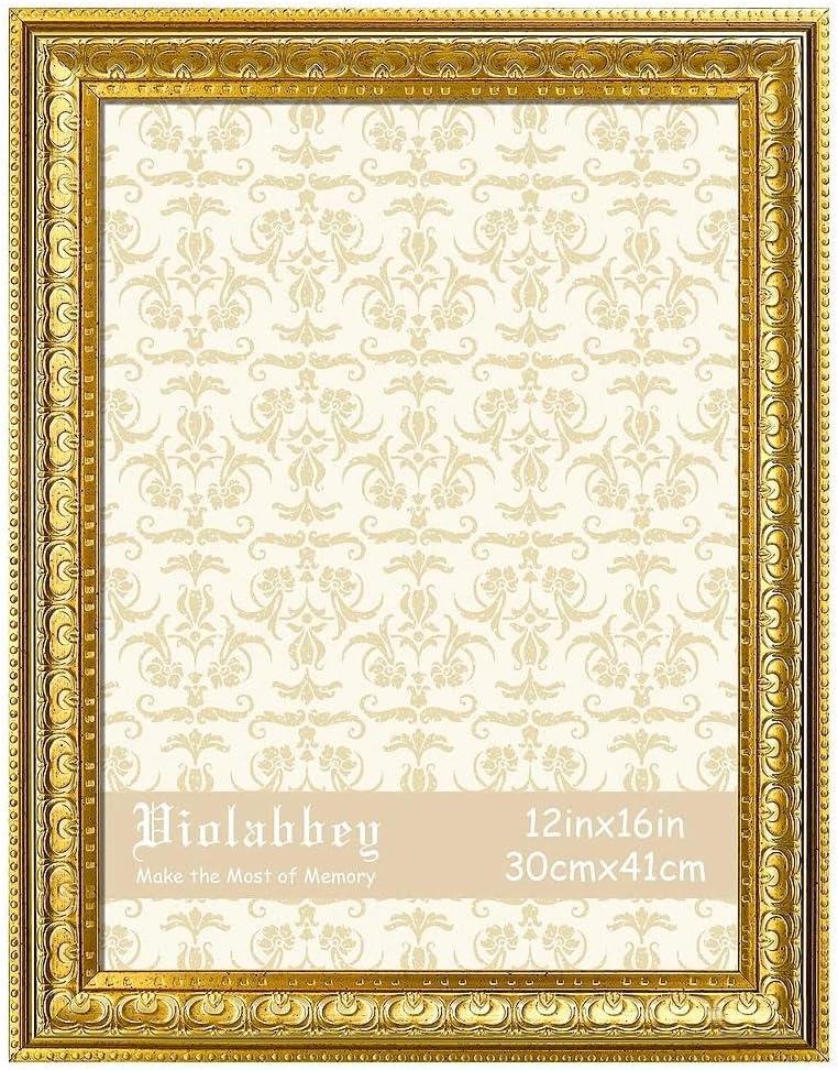 VIOLABBEY 12x16 Picture Frame Gold, Vintage Poster Frame