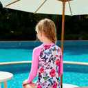 uideazone 2-9 Years Girls Long Sleeve Swimsuit One Piece Bathing Suit Zipper UPF 50+ Rashguard Swimwear (4-5T, A3-butterfly-1)