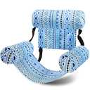 Blueweenly Pool Floats Chairs Adult Inflatable Fabric Covered Pool Lounge Chairs Blow up Noodles Adjustable Hammock Water Floating Chair Bohemian Swimming Float for Fun Summer Water Party(Blue)