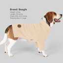 cyeollo Dog Sweater Knitwear with Long Sleeves Turtleneck Pullover Sweaters Fall Winter Dog Clothes Sweaters for Large Dogs, Beige XXXL