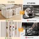 Dog Playpen, Clear Dog Pen, Dog Pen Indoor, Easy to Install and Remove Dog Play Pen, Puppy Playpen Suitable for Dogs, Cats,Dog Playpen Indoor (White, 23.6 inch Height, 10 Panels)