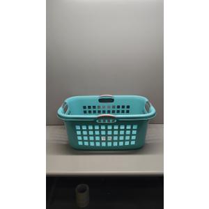 Sterilite 6 Pack Plastic Laundry Basket Clothes Hamper, 2 Bushel, Ultra, Aqua Chrome