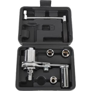 Manual Wrench for Car Torsion Multiplier Wrench with Carrying Case, 1/2 Drive with 17mm 19mm 21mm Sockets Labor Saving Tool Lug Nut Remover Set for Car Tire Changing