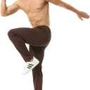 Hoerev Mens Cotton Running Athletic Sports Fashion Walking Running Yoga Breathable Pants Trousers (Brown, XL)