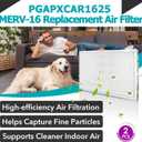 2 Pcs PGAPXCAR1625 MERV-16 Replacement Filter Compatible With Bryant/Carrier Infinity 16"x25"x3" PGAPXCAR1625-A01 PGAPXCAR1625-A02 AGAPXCAR1625 AGAPXCAR1625-A02 Air Purifier Cartridge