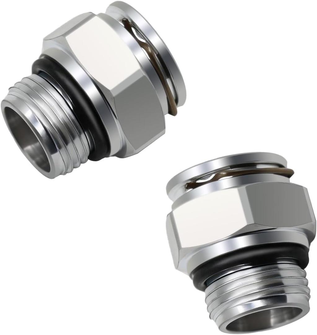 2PCS Transmission Cooler Line Fittings, Quick Connect Oil Cooler Tube Connector Compatible with Dodge Ram 1500 2500 4500 Jeep Grand Cherokee Wrangler Chrysler 300 Replace# 52854784AA