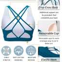 RUNNING GIRL Sports Bras for Women, Medium-High Impact Running Strappy Sports Bra with Removable Pads (XL)