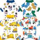 XPUDAC 4 Pieces Dog Pajamas Soft Puppy Pjs Stretchable Boy Doggie Clothes for Small Medium Dogs Cat Pet Outfits, 154-XS