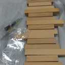 Natural Wood Wall Mounted Piano Coat Rack | Mounted Coat | Flip Up Wall Hook 6 Hooks | Entry Art Hooks in Walnut (Wood Color, 6)