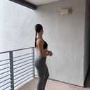 Sunzel Mini Flare Leggings for Women, High Waist Yoga Pants with Tummy Control, Casual Gym Workout Bootcut Leggings (Gray)