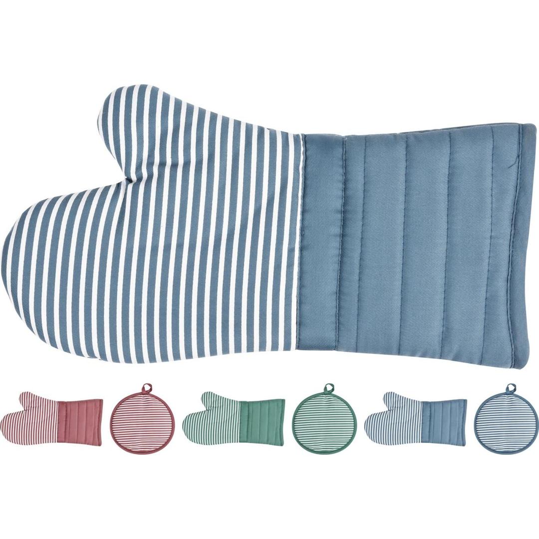 Cotton Oven Mitt With Silicone Grip, 1 Ea