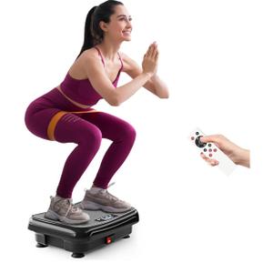 TISSCARE Vibration Plate Exercise Machine Mini Vibrating Plates for Lymphatic Drainage and Weight Loss, 400Lbs Capacity Full Body Power Shake Workout Platform for Home Cardio Fitness