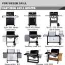 7638 Spirit Grill Grates Replacement for Weber Spirit II E-310 E-330 GS4 Grill Parts Weber Spirit E310 Grill Grate 300 Series 65906 Cooking Grids Weber Genesis Silver B C 1000 5000 Gold B C Part 17.5