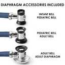 PrimaCare DS-9295-BL 30" Sprague Rappaport Style Stethoscope for Doctor, Nurse and Medical Student, Blue