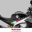 for RS 660 Tuono 660 Motorcycle Side Tank Pads Tank Pads Protectors Decals Traction Pads Compatible with RS 660 Tuono 660 2020-2025 (White)
