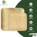 50-Piece Palm Leaf Plates Set | 25 x 10" & 25 x 7" Square Plates | Perfect for Parties, Weddings, and Everyday Use