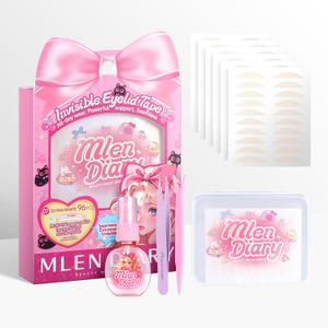 MLEN DIARY Double Eyelid Tape Invisible Eyelid Lifter Strips for Hooded Eyes Droopy Eyelid Lifter Eye Lid Strips with Tools (96P-32 * 6mm)