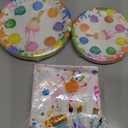 Paint Party Decorations Sip and Art Party Supplies, Artist Paint Plates Napkins Cups Plastic Tablecloth Artist Tableware Serves 24 Guests for Birthday