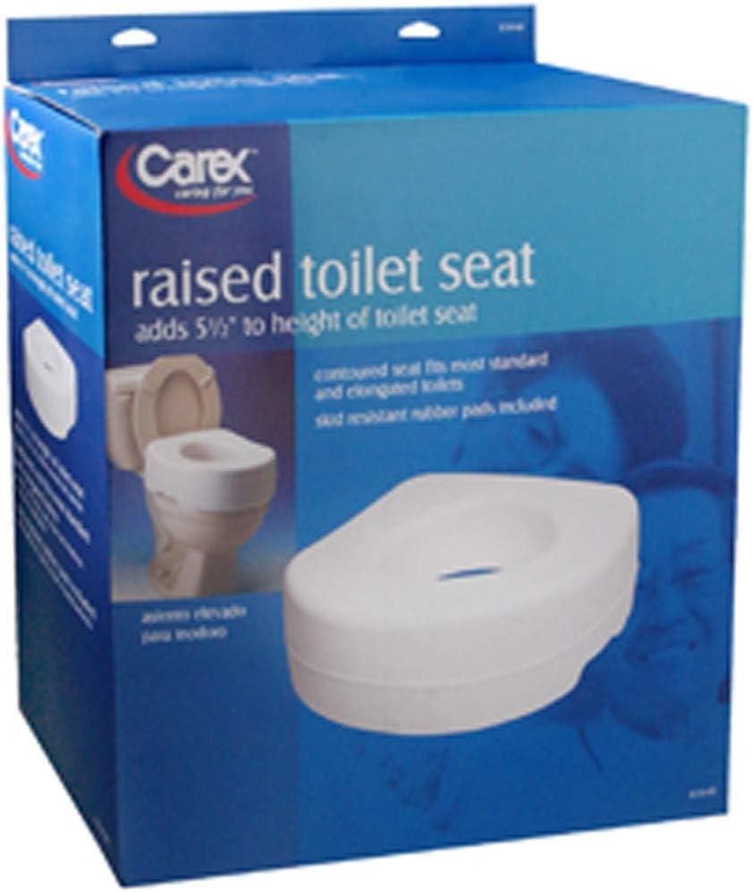 Carex Raised Toilet Seat, 5 1/2, Pack of 2