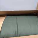 Litanika Oversized King Comforter 128x120, 3 Pieces Olive Green Lightweight Solid Bedding Comforter Set, All Season Fluffy Bed Set (1 Comforter & 2 Pillowcases) (Super King Plus)