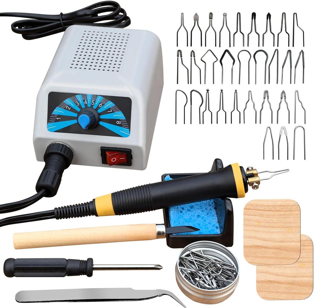 LH20 Wood Burning Kit, Wood Burning Tool, Adjustable Temperature Wood Burner Kit, Professional wood burning kit for Adults Beginners Craft, Pyrography pen, Comes With 30 Pyrography Wire Tips