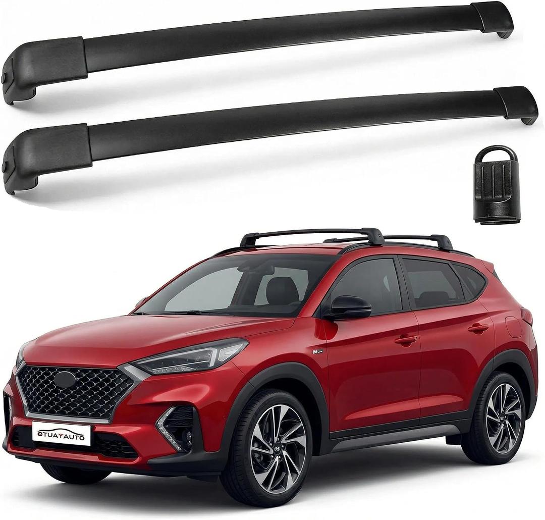 OTUAYAUTO Lockable Roof Rack Cross Bars - Compatible with Hyundai Tucson 2016-2026 SEL/N Line, Aluminum Heavy Duty Anti-Theft 220lbs Roof Crossbars For Luggage Racks Bike Kayak Snowboard Non-Corrosion