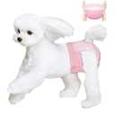 Ambreview Disposable Dog Diapers Female, Just Pull It Up, Doggie Diapers for Female Dogs, Strong Absorbency | Leak Proof, for Dogs in Heat | Elderly | Disabled, Size S, 10 PCS