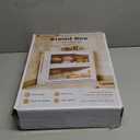 WOWLIVE Corner Bread Box for Kitchen Countertop, Large Double Layer Bread Storage Container for Homemade Bread, Black Bread Holder for Kitchen Counter, Under Cabinet Organizer (White, Medium)