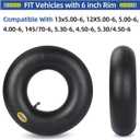 GICOOL 13x5.00-6 Inner Tube, 2 Pack with TR-87 Valve Stem, Heavy Duty, Universal Fit for Razor Dirt Quad Lawn Mowers, ATVs, Yard Tractor, Snow Blower