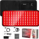 Red Light Therapy for Body,19.6'' x 8.6'' Near Infrared Light Therapy Pad with 3-in-1 Chip 120 LEDs Bead with Timer Remote Control, 660nm & 850nm Therapy Belt Wrap for Back Joint Muscle Pain Relief (Black)