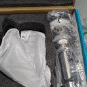 Elegant Bathroom Sink Faucet Single Hole,AUU Waterfall Brushed Nickel Vessel Sink Faucet Solid Brass,Single Handle Basin Tap with Pop Up Drian Supply Line (Brushed Nickel, Tall)