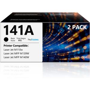 141A Toner Cartridges Black 141A 2 Pack W1410A Replacement for HP141A 141A W1410A 141X W1410X Black Toner Compatible with HP Laser Jet M110w MFP M139w MFP M140w Printer Ink 141A( 2 Black,High Yield )