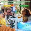Portable Air Conditioners, 1s fast cooling 16 Standing Fans that Portable AC120 Oscillating 650ml Water Tank, 5Modes & 4Speeds Cooling Fans