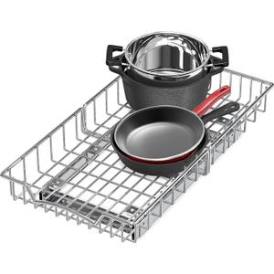 Under Cabinet Pull Out Sliding Shelf Drawer Organizer, 21" D x 11" W Under Cabinet Pull Out Sliding Shelf Drawer Organizer, 21" D x 11" W