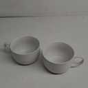 38oz ceramic large Soup mugs with Hanlde for Coffee, Cereal, Salad, Noodles, Tea, Soup Bowls Cups, Microwave Dishwasher Safe Set of 2 (White)