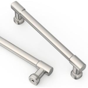 Asidrama 10 Pack 5 Inch(128mm) Brushed Satin Nickel Cabinet Pulls Kitchen Cabinet Handles Satin Nickel Kitchen Cabinet Hardware for Cupboard Drawer