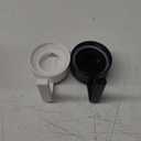 2PCS Wide Mouth Mason Jar Pour Spout Lids with Handle (Black+White)