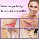 Gurelax Facial Hair Remover, Hair Removal Epilator for Women, Plucker for Face, Lip, 2-in-1 Epilation System, All Ages and Skin Types,with Brush, Pouch