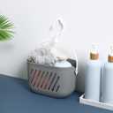2pcs Hanging Shower Caddy Basket Plastic Hanging Shower Caddy with Hook Portable Organizer Storage Basket for Bathroom Kitchen