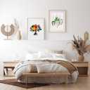 Nuberlic 4 Pack Embroidery Kit for Beginners Cross Stitch Kits Needlepoint Kits for Adults, Include 4 Embroidery Hoops, 4 Embroidery Cloth with Pattern, Color Threads and Needles