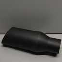 A-KARCK Exhaust Tip 2.5 Inch Inlet, 2.5" Inlet 4" Outlet 12" Long Black Coated Finish Muffler Tip For Truck Tailpipe, Stainless Steel Rolled Edge