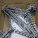 Wire Metal Clothes Hangers Bulk 100 Pack, 16 Inch 12 Gauge Standard Size, Slim Space Saving for Coat Suits Shirts Pants Skirts, Non Slip, Silver