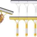 3 in 1 Window Cleaning Scraper, 2025 New Squeegee for Shower Glass, 3 in 1 Spray Function for Glass Doors for Windows Glass, Mirrors Scraper, Brush. Versatile Window Cleaner Tool (6)