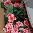 Hananona Artificial Geranium Flowers for Outdoors Geranium Silk Flowers Outdoor UV Resistant Garden Plants Faux Flowers for Home Kitchen Table Centerpieces Decor (12, Peach)