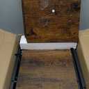 TUTOTAK Bar Cart, Serving Cart for Home, Microwave Cart, Drink Cart, Mobile Kitchen Shelf with Wine Rack and Glass Holder, Rolling Beverage Cart BC01BB030 (13"D x 23.7"W x 32.7"H, Brown)