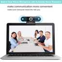 UHD 4K Webcam with Microphone: 8MP USB Computer Web Camera with Privacy Shutter and Tripod, External Webcam Pro Streaming Webcams PC Cam w/Mic Noise Reduction for Winsdows Mac OS Desktop Laptop