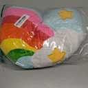 17.7"X13.8"Heart Pillow Stuffed Rainbow Heart Shaped Throw Pillow Plush Toy,Star